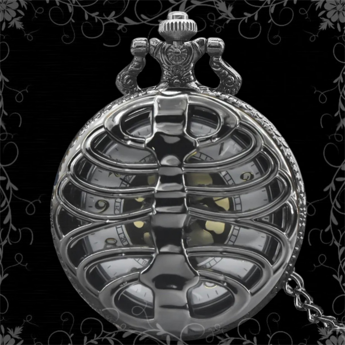 ཐི Skeleton Watch Necklace ཋྀ