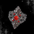 ཐི Blood Crown Ring (black) ཋྀ