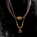 ཐི Amber Layer Necklace ཋྀ