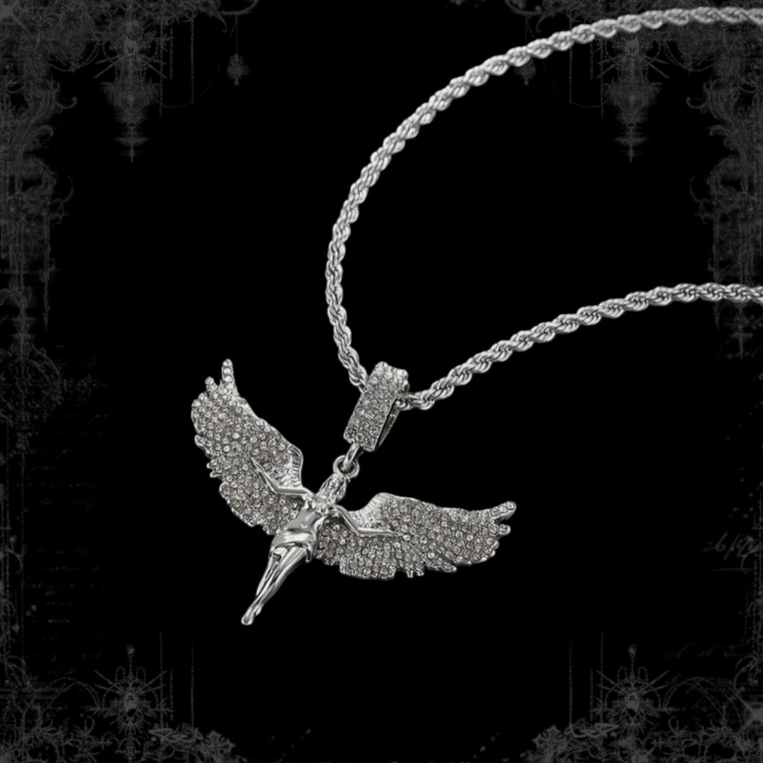 ཐི Iced Angel Necklace ཋྀ