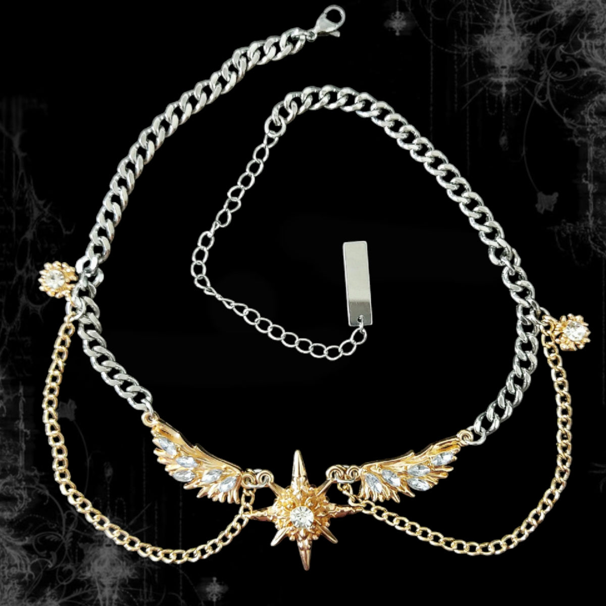 ཐི Fallen Star Necklace (gold) ཋྀ