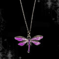 ཐི Dragonfly Necklace (purple) ཋྀ