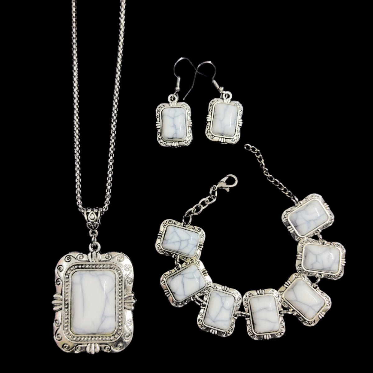 ཐི White Marble Set (2) ཋྀ