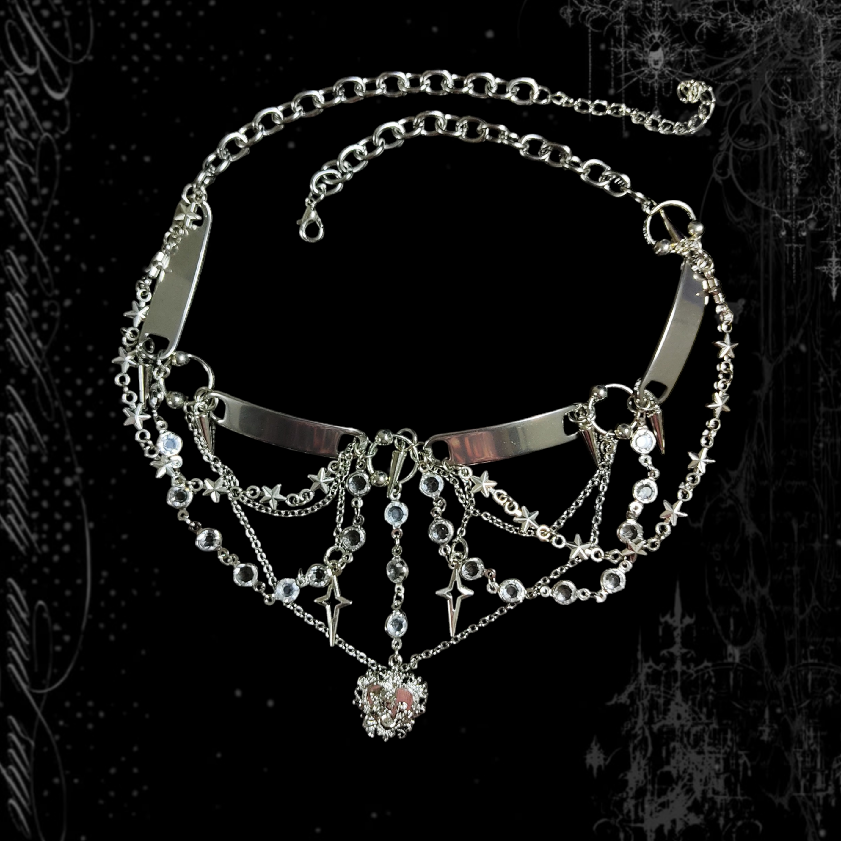 ཐི Metallic Muse Choker ཋྀ