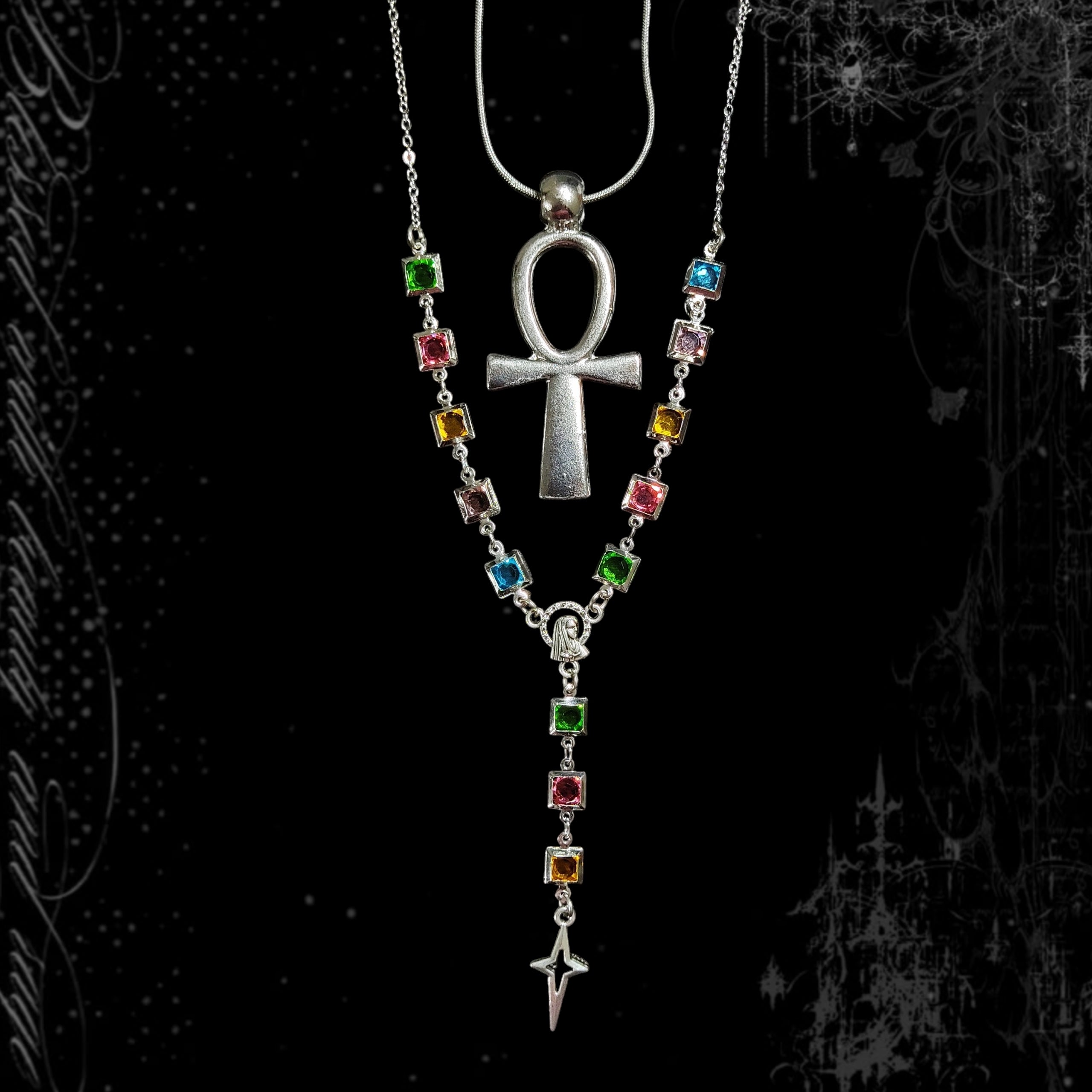 ཐི Ankhbound Two Layer Necklace ཋྀ