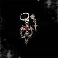 Crimson Bat Earring Set