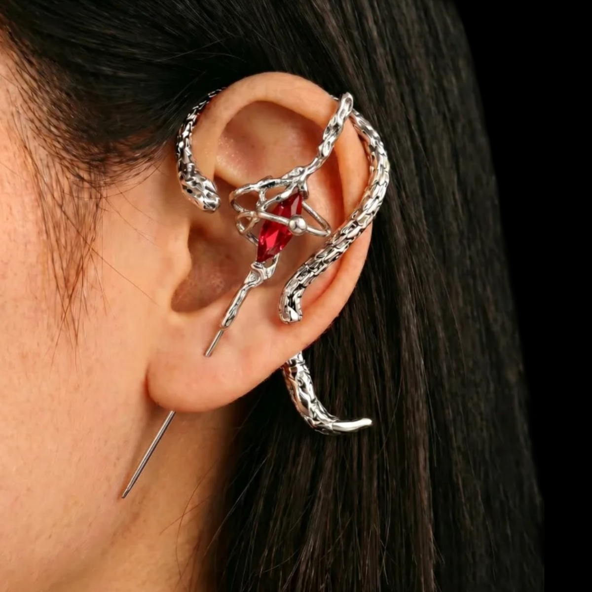 ཐི Ruby Serpent Cuff ཋྀ