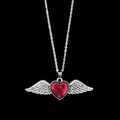 ⋆.ೃWinged Heart Necklace ࿔.𖥔 ݁