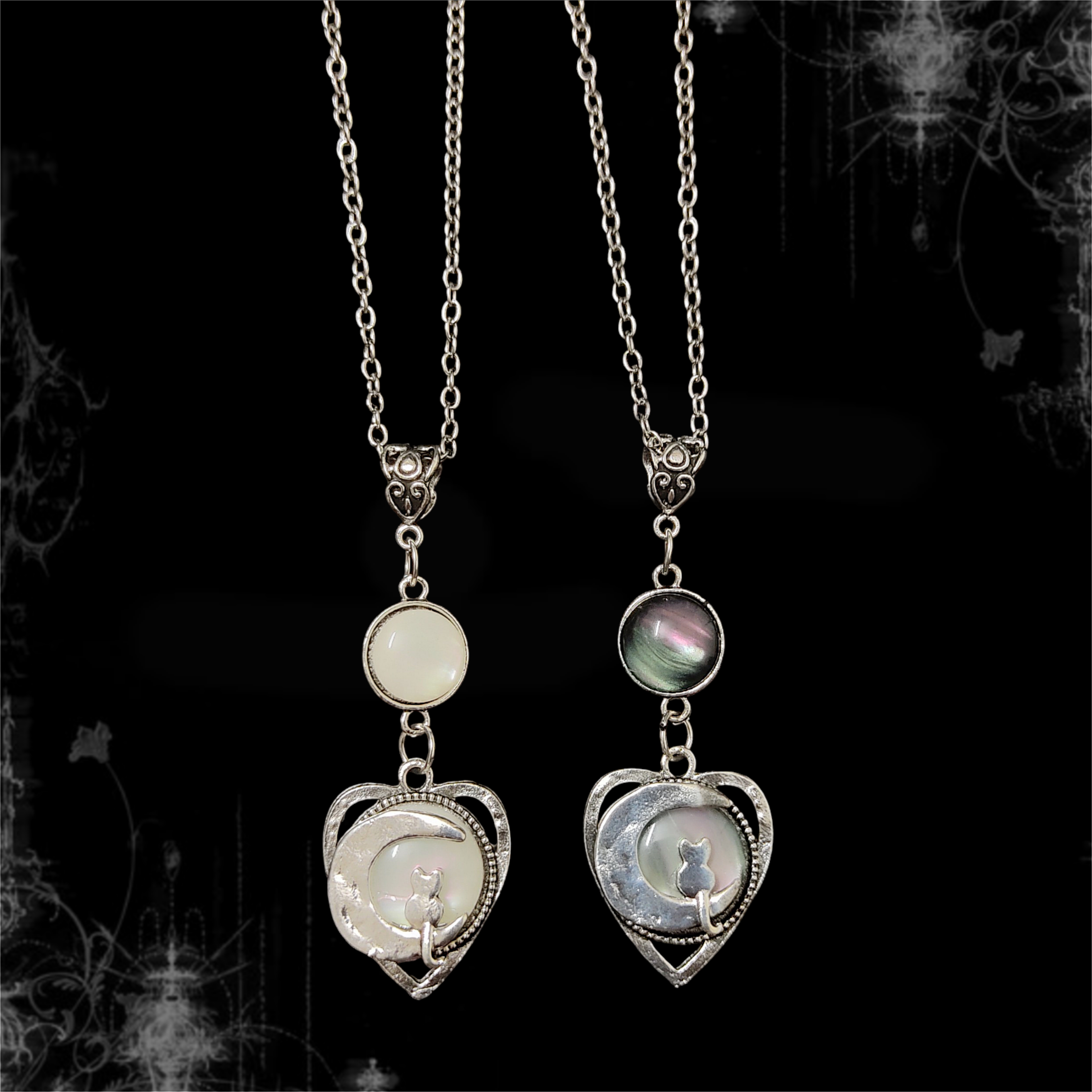 ཐི Moon Cat Necklace ཋྀ