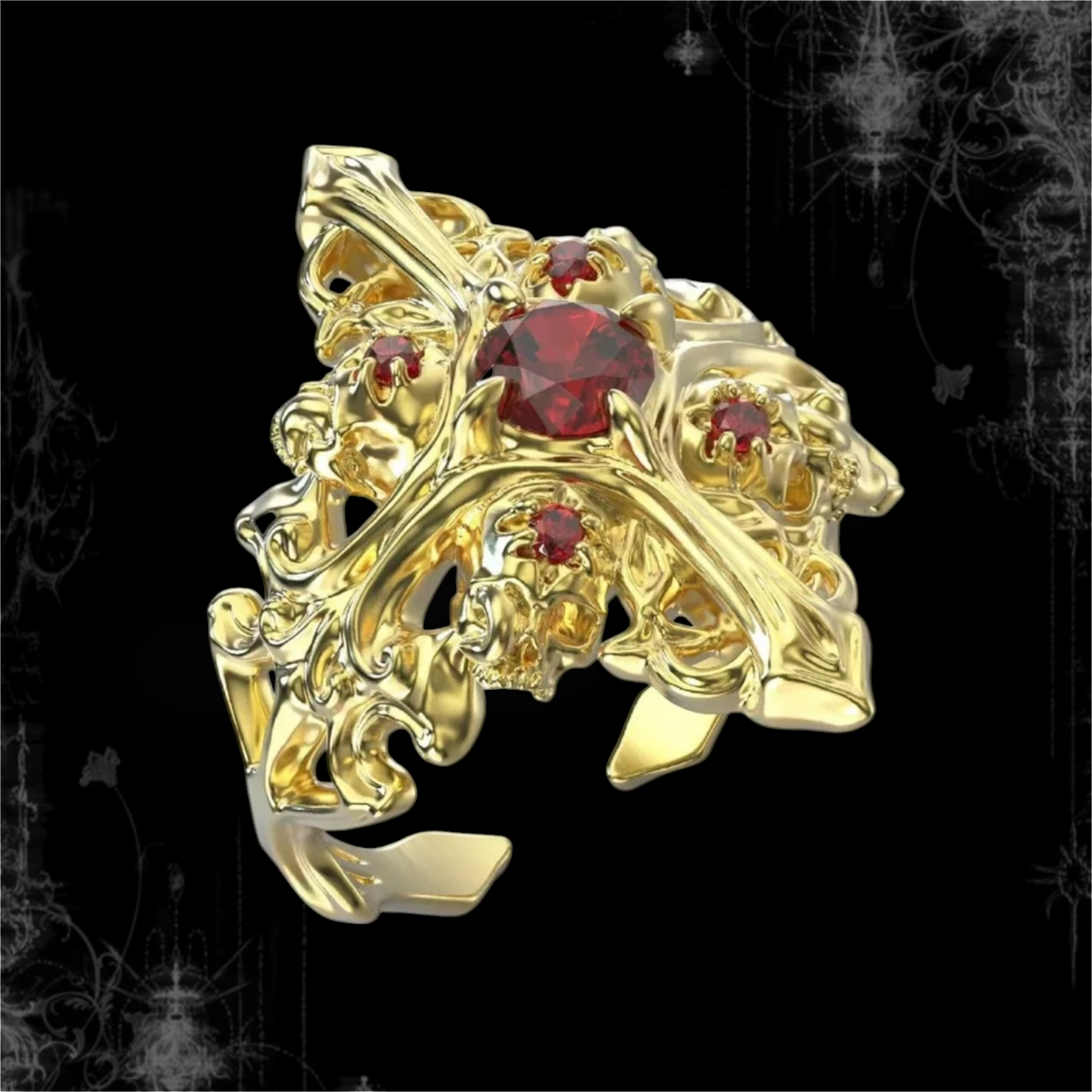 ཐི Blood Crown Ring ཋྀ