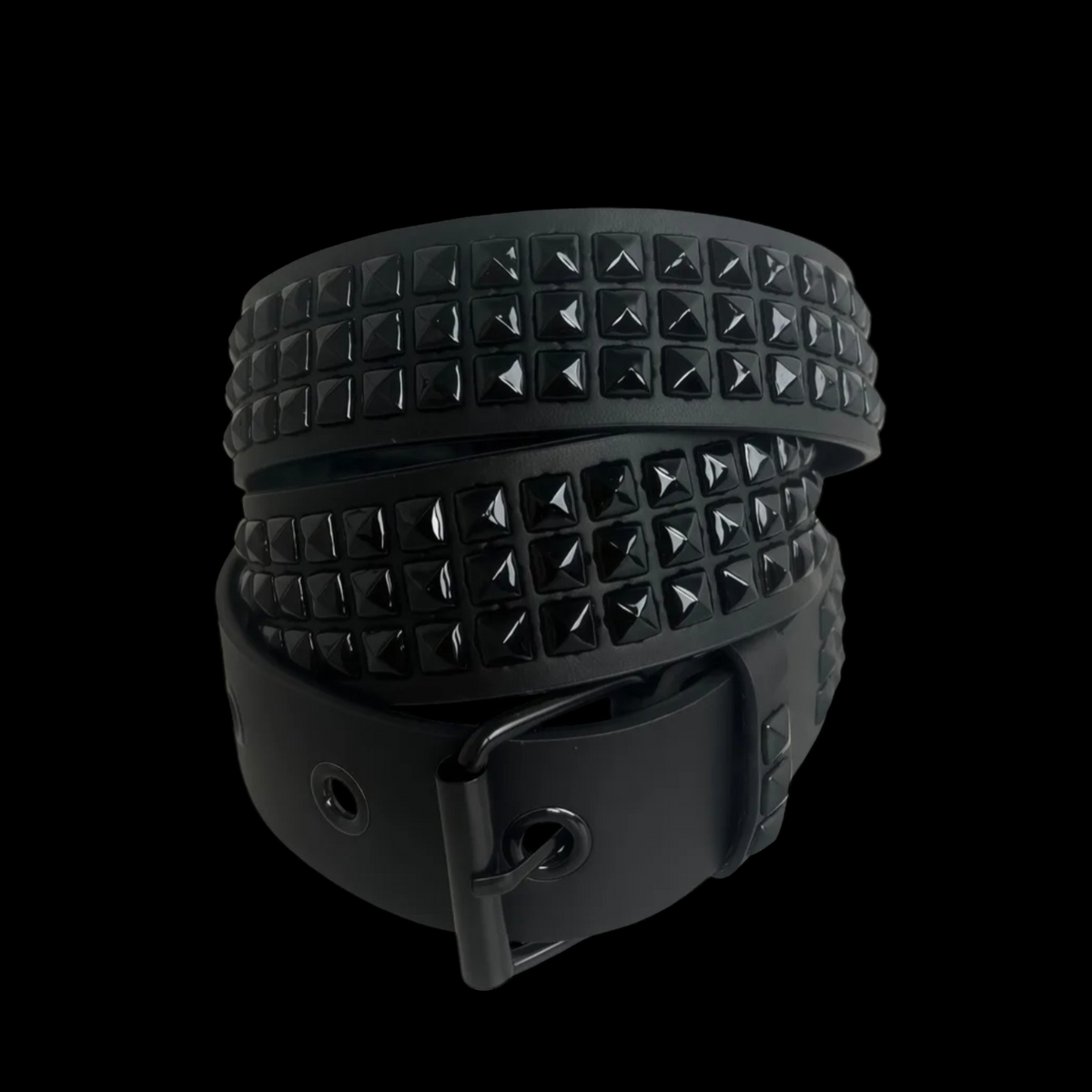 ཐི Black Studded Belt ཋྀ