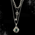 ཐི Vintage Locket Three Layer Necklace ཋྀ
