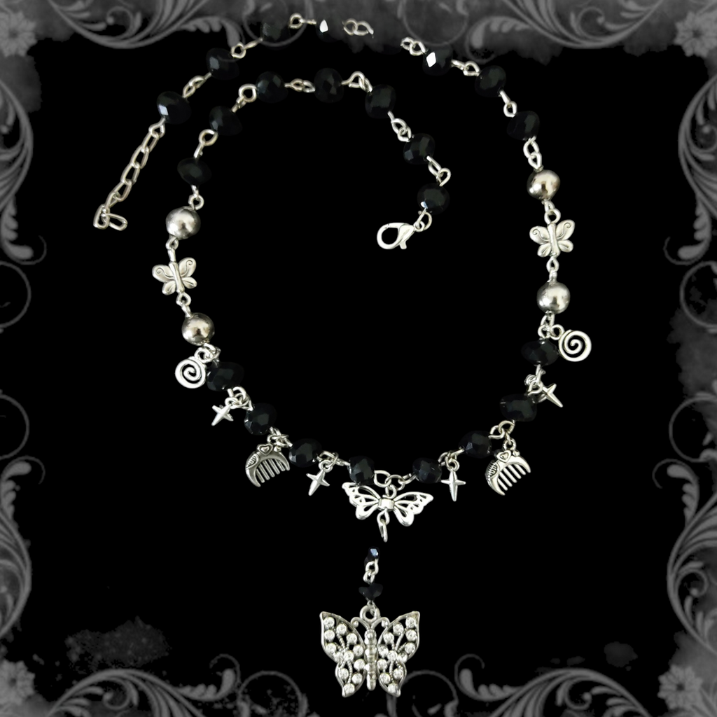 ⋆.ೃNyx Butterfly Necklace ࿔.𖥔 ݁