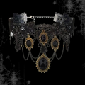 ཐི Lace Choker W Earrings ཋྀ