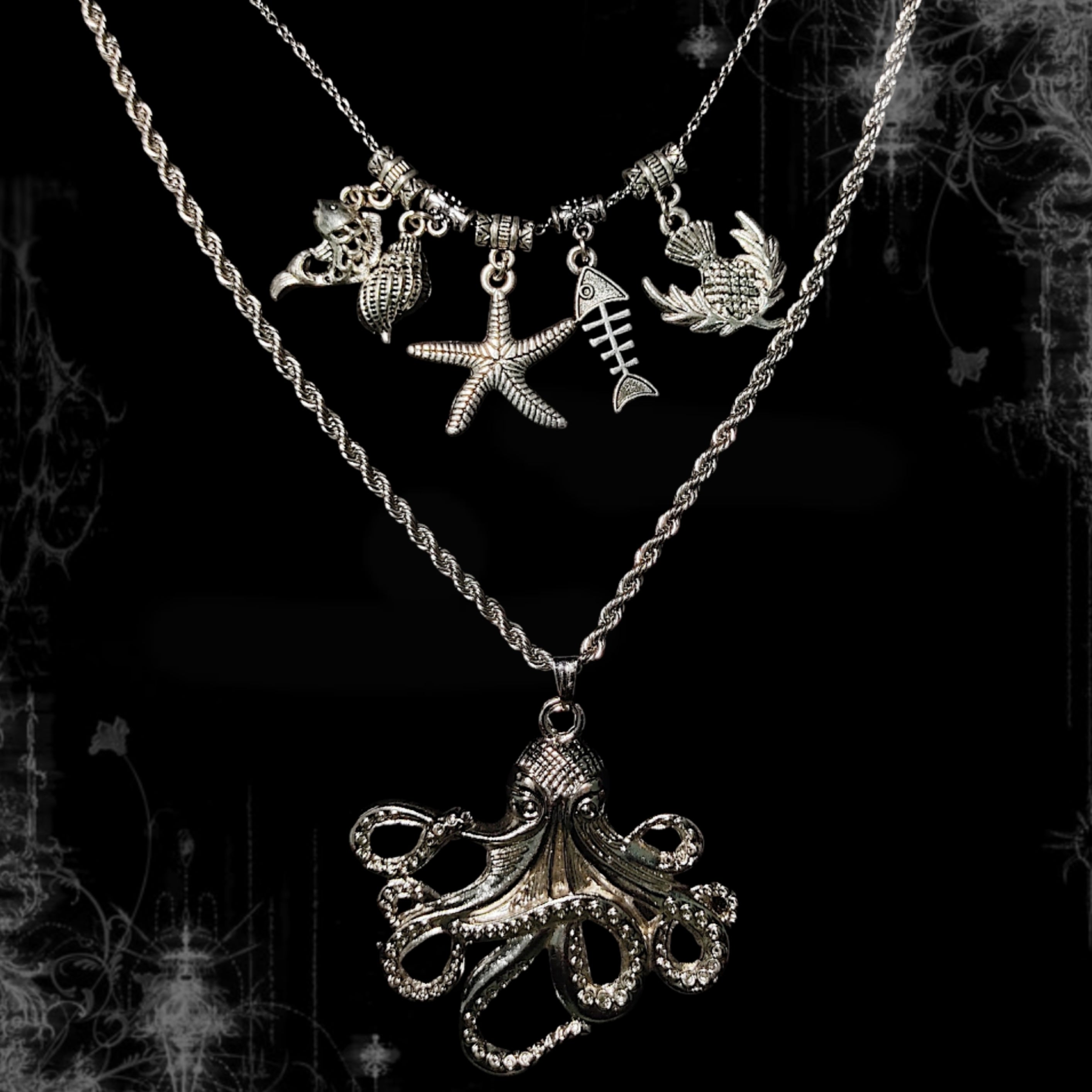 ཐི Siren's Keep 2 Layer Necklace ཋྀ