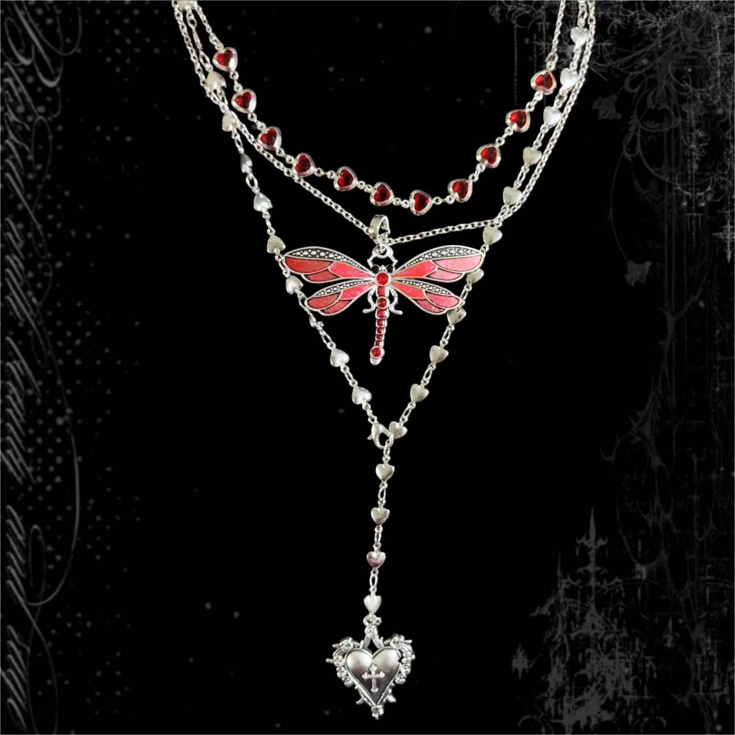 ཐི Love & Decay Three Layer Necklace ཋྀ