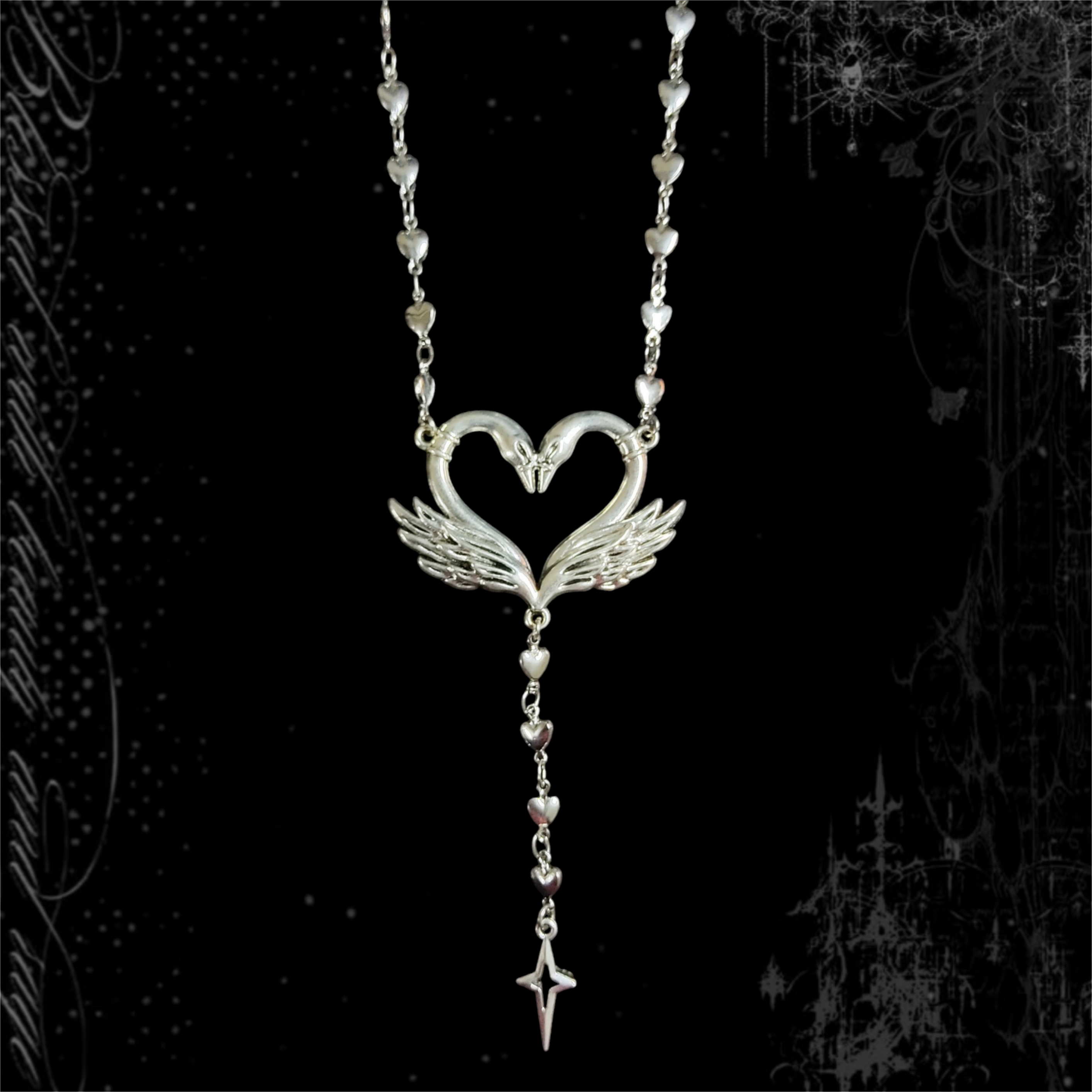 ཐི Swan Y Necklace ཋྀ