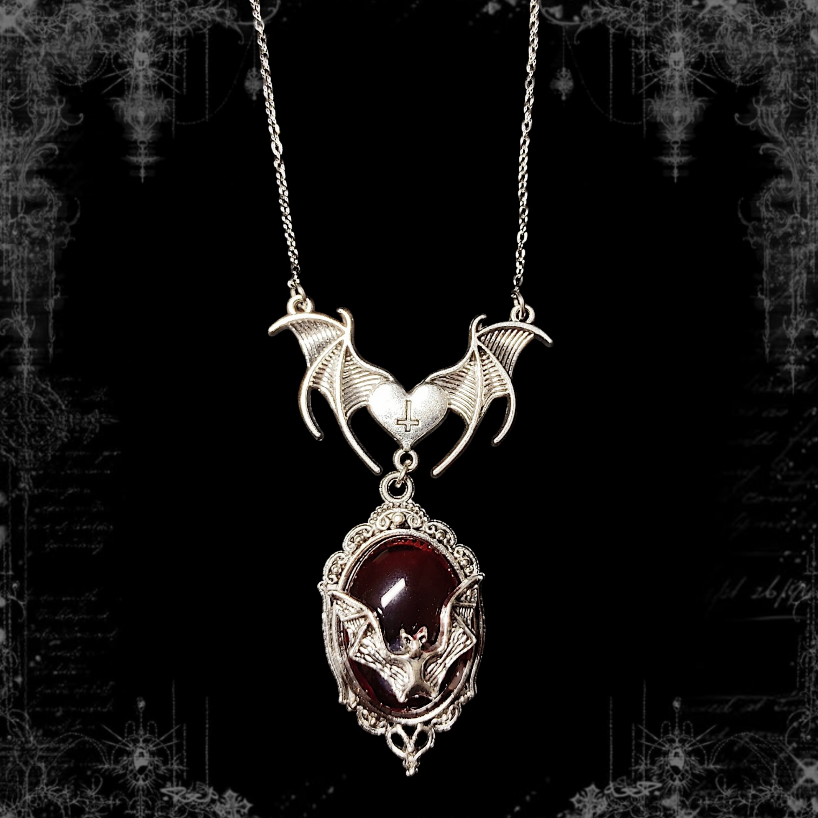 ཐི  Vampire's Kiss Necklace (Red) ཋྀ