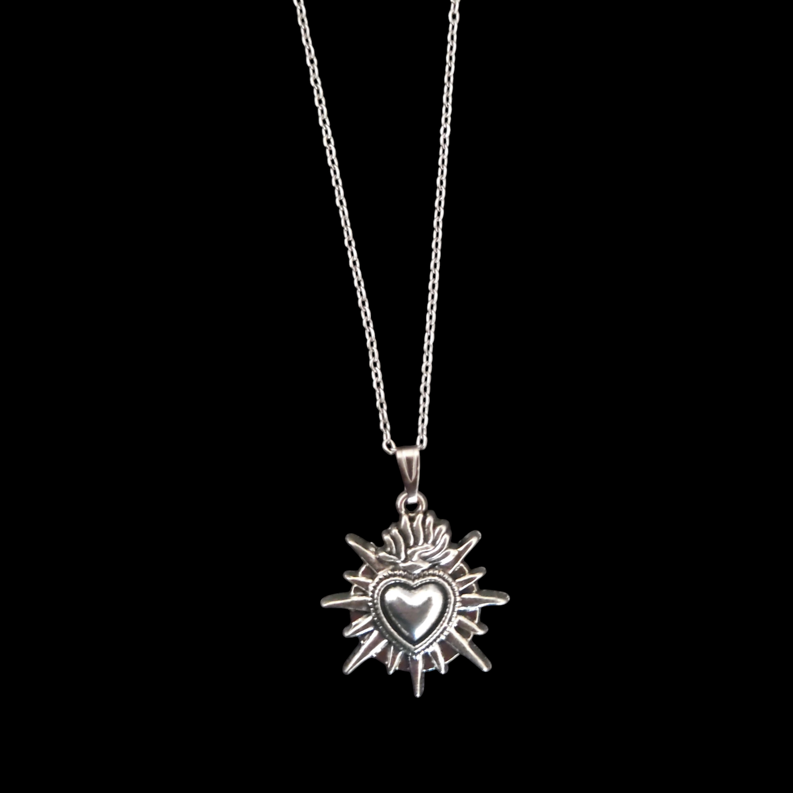 * ੈSpiked Heart Necklace‧₊˚