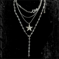 ཐི Stardust Three Layer Necklace ཋྀ