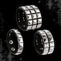 ཐི Studded Bracelets Set (black) ཋྀ