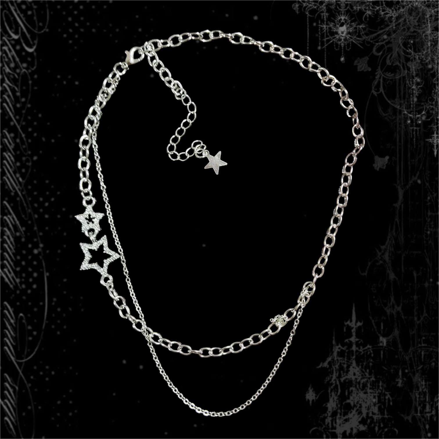 ཐི Stardust Three Layer Necklace ཋྀ