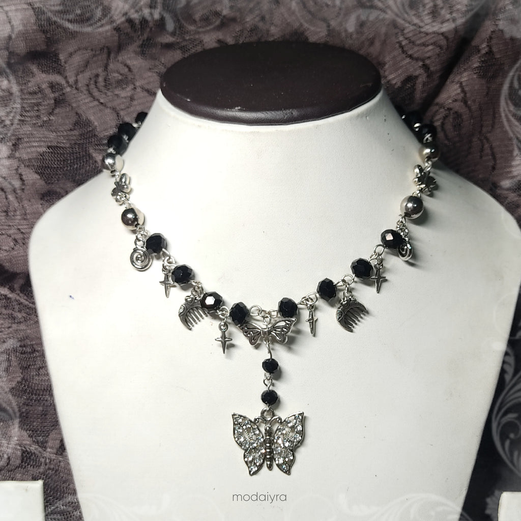 ⋆.ೃNyx Butterfly Necklace ࿔.𖥔 ݁