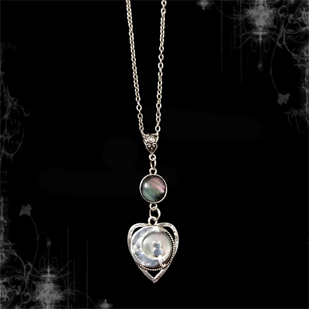 ཐི Moon Cat Necklace ཋྀ